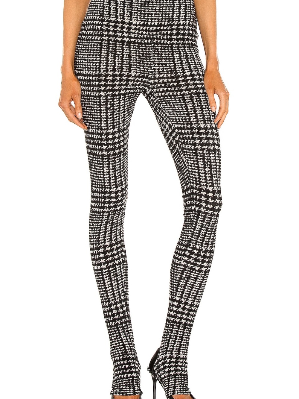 Revolve x Norma Kamali Leggings with Footie in Glenn Plaid